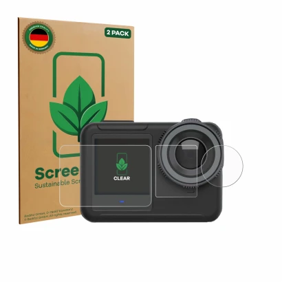 Vorderseite einer Produktverpackung mit dem Markenlogo ScreenLeaf. Daneben ist das Gerät SVBONY SVGO3 4K mit dem zugehörigen D