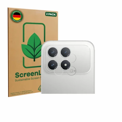 Vorderseite einer Produktverpackung mit dem Markenlogo ScreenLeaf. Daneben ist das Gerät Xiaomi Poco F8 Pro (NUR Kameraschutz)
