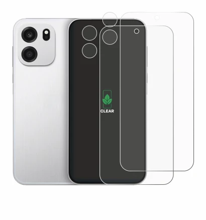 Abbildung des Geräts OnePlus Turbo 6V (Display+Kamera) mit einer Vielzahl des Displayschutzes.