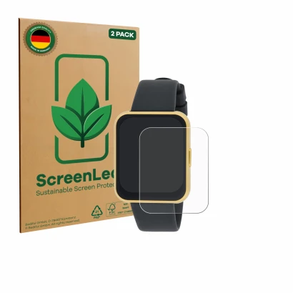 Vorderseite einer Produktverpackung mit dem Markenlogo ScreenLeaf. Daneben ist das Gerät Liu Jo Mini Slim 2.0 mit dem zugehöri