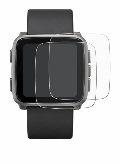 Abbildung des Geräts Pebble Time 2 2026 mit einer Vielzahl des Displayschutzes.
