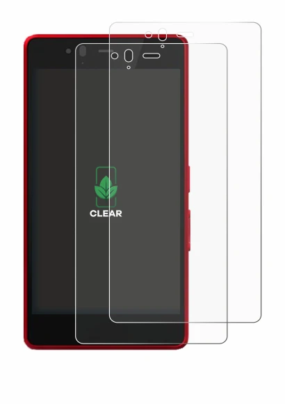 Abbildung des Geräts Fujitsu Arrows M04 mit einer Vielzahl des Displayschutzes.