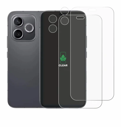 Abbildung des Geräts Honor 600 Lite (Display+Kamera) mit einer Vielzahl des Displayschutzes.