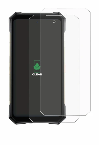 Abbildung des Geräts Doogee S300 Plus mit einer Vielzahl des Displayschutzes.