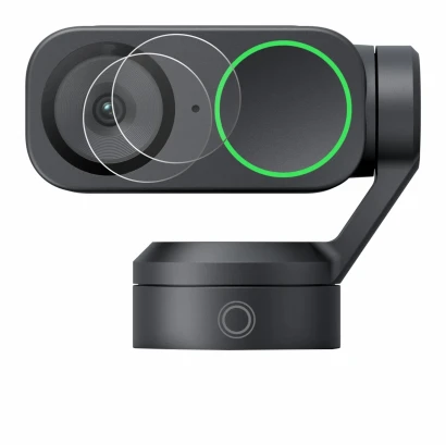 Abbildung des Geräts Insta360 Link 2 (Linse) mit einer Vielzahl des Displayschutzes.