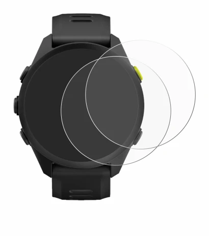 Abbildung des Geräts Garmin Forerunner 70 mit einer Vielzahl des Displayschutzes.