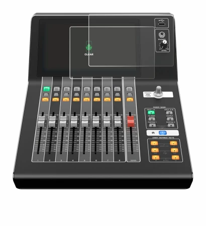Abbildung des Geräts Yamaha DM3 mit einer Vielzahl des Displayschutzes.