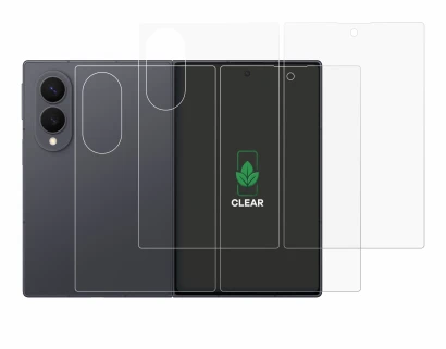 Abbildung des Geräts Samsung Galaxy Z Fold 8 (Display+Rückseite) mit einer Vielzahl des Displayschutzes.