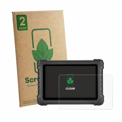 Vorderseite einer Produktverpackung mit dem Markenlogo ScreenLeaf. Daneben ist das Gerät Autel MaxiSYS MS906 MAX mit dem zugeh