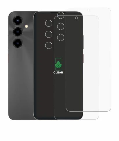 Abbildung des Geräts ZTE Blade V80 Max (Display+Kamera) mit einer Vielzahl des Displayschutzes.