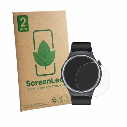 Vorderseite einer Produktverpackung mit dem Markenlogo ScreenLeaf. Daneben ist das Gerät Black Shark A3 mit dem zugehörigen Di