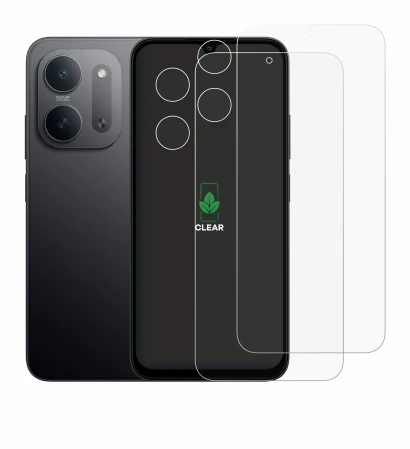 Abbildung des Geräts Xiaomi Redmi 17C 5G (Display+Kamera) mit einer Vielzahl des Displayschutzes.