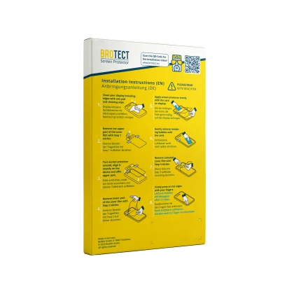 Rückseite einer Produktverpackung mit dem Markenlogo BROTECT