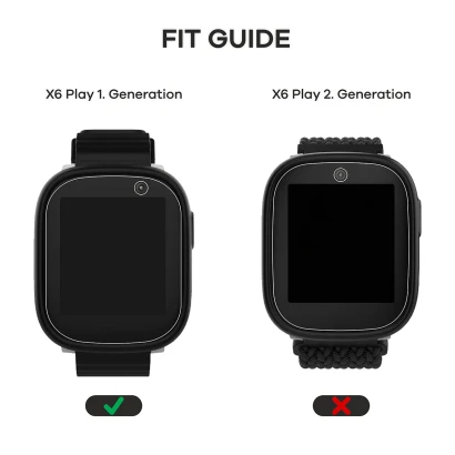 Gerät Xplora X6 Play 2022 (1. Generation) mit aufgebrachtem Displayschutz