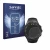 Vorderseite einer Produktverpackung mit dem Markenlogo Savvies. Daneben ist das Gerät Suunto Core All Black mit dem zugehörige