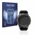 Vorderseite einer Produktverpackung mit dem Markenlogo Savvies. Daneben ist das Gerät Samsung Gear S3 Frontier mit dem zugehör