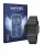 Vorderseite einer Produktverpackung mit dem Markenlogo Savvies. Daneben ist das Gerät Casio F-105W-1AWYEF mit dem zugehörigen 