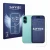 Vorderseite einer Produktverpackung mit dem Markenlogo Savvies. Daneben ist das Gerät Apple iPhone 16 (Display+Kamera) mit dem