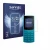 Vorderseite einer Produktverpackung mit dem Markenlogo Savvies. Daneben ist das Gerät Nokia 105 4G 2nd Edition mit dem zugehör
