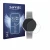 Vorderseite einer Produktverpackung mit dem Markenlogo Savvies. Daneben ist das Gerät Pireware Amory 5 Mini mit dem zugehörige
