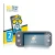 Vorderseite einer Produktverpackung mit dem Markenlogo BROTECT. Daneben ist das Gerät Nintendo Switch Lite mit dem zugehörigen