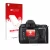 Vorderseite einer Produktverpackung mit dem Markenlogo upscreen. Daneben ist das Gerät Nikon D70 mit dem zugehörigen Displaysc