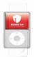 Abbildung des Geräts Apple iPod Classic (Display+Rückseite, 5.5 Gen.) mit einer Vielzahl des Displayschutzes.