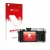 Vorderseite einer Produktverpackung mit dem Markenlogo upscreen. Daneben ist das Gerät Leica X2 mit dem zugehörigen Displaysch
