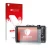 Vorderseite einer Produktverpackung mit dem Markenlogo upscreen. Daneben ist das Gerät Pentax Q10 mit dem zugehörigen Displays