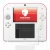 Abbildung des Geräts Nintendo 2DS mit einer Vielzahl des Displayschutzes.