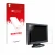 Vorderseite einer Produktverpackung mit dem Markenlogo upscreen. Daneben ist das Gerät SDC Touchscreen TFT (15") mit dem zugeh