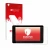 Vorderseite einer Produktverpackung mit dem Markenlogo upscreen. Daneben ist das Gerät Raspberry Pi Touchscreen 7" mit dem zug