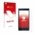 Vorderseite einer Produktverpackung mit dem Markenlogo upscreen. Daneben ist das Gerät Sony Xperia X Compact mit dem zugehörig