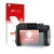 Vorderseite einer Produktverpackung mit dem Markenlogo upscreen. Daneben ist das Gerät Panasonic Lumix DC-FT7 mit dem zugehöri
