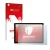 Vorderseite einer Produktverpackung mit dem Markenlogo upscreen. Daneben ist das Gerät Microsoft Surface Pro 6 mit dem zugehör