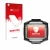 Vorderseite einer Produktverpackung mit dem Markenlogo upscreen. Daneben ist das Gerät Mares Quad mit dem zugehörigen Displays