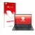 Vorderseite einer Produktverpackung mit dem Markenlogo upscreen. Daneben ist das Gerät Lenovo ThinkPad E15 Gen 3 mit dem zugeh