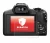 Abbildung des Geräts Canon EOS R100 mit einer Vielzahl des Displayschutzes.