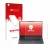 Vorderseite einer Produktverpackung mit dem Markenlogo upscreen. Daneben ist das Gerät Lenovo ThinkPad E16 Gen 1 mit dem zugeh