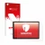 Vorderseite einer Produktverpackung mit dem Markenlogo upscreen. Daneben ist das Gerät Doogee U10 mit dem zugehörigen Displays