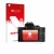 Vorderseite einer Produktverpackung mit dem Markenlogo upscreen. Daneben ist das Gerät Panasonic Lumix DC-G100D mit dem zugehö