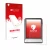 Vorderseite einer Produktverpackung mit dem Markenlogo upscreen. Daneben ist das Gerät Ledger Flex mit dem zugehörigen Display