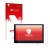 Vorderseite einer Produktverpackung mit dem Markenlogo upscreen. Daneben ist das Gerät Waveshare 4.3" mit dem zugehörigen Disp