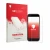Vorderseite einer Produktverpackung mit dem Markenlogo upscreen. Daneben ist das Gerät Bluebird S10 mit dem zugehörigen Displa