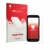 Vorderseite einer Produktverpackung mit dem Markenlogo upscreen. Daneben ist das Gerät Doogee Fire 3 mit dem zugehörigen Displ