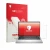 Vorderseite einer Produktverpackung mit dem Markenlogo upscreen. Daneben ist das Gerät Dell Dell Pro 14 Essential mit dem zuge