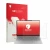 Vorderseite einer Produktverpackung mit dem Markenlogo upscreen. Daneben ist das Gerät Lenovo ThinkBook 14X mit dem zugehörige