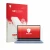 Vorderseite einer Produktverpackung mit dem Markenlogo upscreen. Daneben ist das Gerät ASUS Chromebook CM15 mit dem zugehörige