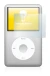 Abbildung des Geräts Apple iPod Classic (6. Gen.) mit einer Vielzahl des Displayschutzes.
