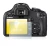 Abbildung des Geräts Canon EOS 500D mit einer Vielzahl des Displayschutzes.